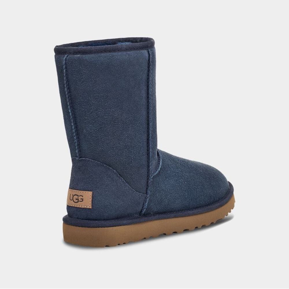 NWB UGG Classic Short II Navy Blue Sheepskin Shearling Lined Boot - Size: 5 - Picture 4 of 6